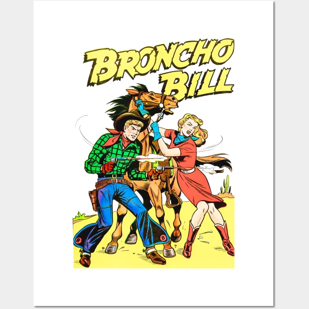 Broncho Bill Cowboy Girl Horse Vintage Wall Art by REVISTANGO